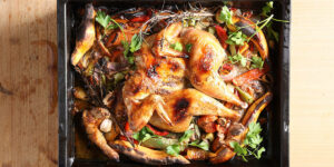 עוף שלם פרוס