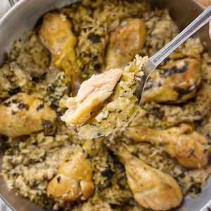 עוף עם תבשיל אורז